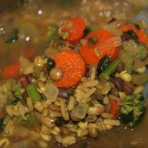 lentil brown rice soup
